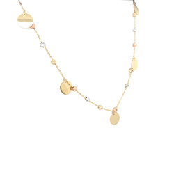 E10918-Kugelkette-mit-Plattchen-585-Gold-seitlich