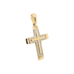CEL2701-Kreuz-585-Gold-mit-Zirkonia-seitlich