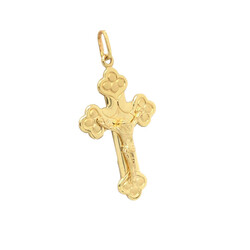 E10933-Anhanger-Kreuz-Orthodox-585-Gelbgold-seitlich-1