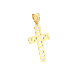 MIL15414-Anhanger-Kreuz-585-Gelbgold-seitlich