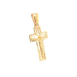 E10938-Anhanger-Kreuz-585-Gelbgold-seitlich