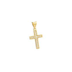 E10940-Anhanger-Kreuz-585-Gelbgold-mit-Zirkonia-seitlich
