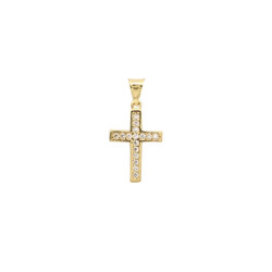 E10940-Anhanger-Kreuz-585-Gelbgold-mit-Zirkonia