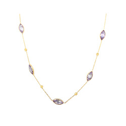 Collierkette-mit-Amethyst-585-Gelbgold-E10942