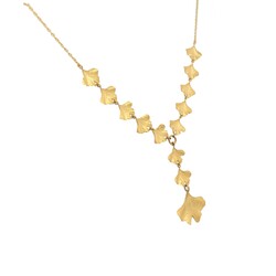 Collierkette-Gingko-585-Gelbgold