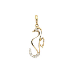 E10946-Anhanger-kleines-Seepferdchen-585-Gelbgold-frontal