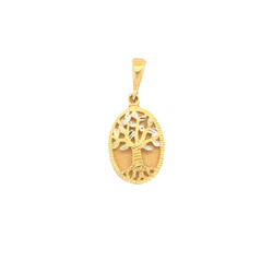 E10947-Anhanger-Lebensbaum-585-Gold-Bicolor-frontal