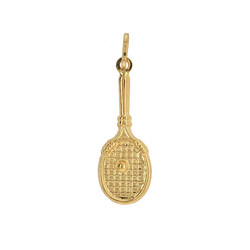 Anhanger-Tennisschlager-mit-Ball-585-Gelbgold