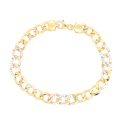 E10981-Armband-Panzer-Zirkonia-585-Gelbgold-Draufsicht
