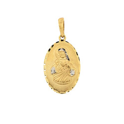 E109xx-Anhanger-Jesus-und-Mutter-Maria-beidseitig-585-Gold-vorderseite-frontal