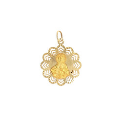 E11097-Anhanger-Jesus-Kranzplatte-585-Gold-frontal
