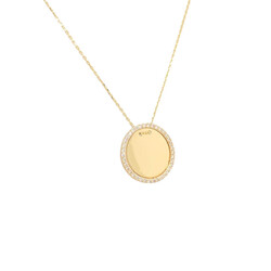 E11087-Anhanger-Kreisplatte-mit-Kette-mit-Zirkonia-585-Gold-klein-seitlich