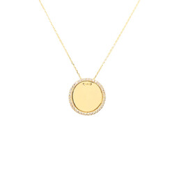 E11087-Anhanger-Kreisplatte-mit-Kette-mit-Zirkonia-585-Gold-klein-frontal