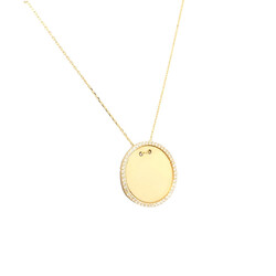E11088-Anhanger-Kreisplatte-mit-Kette-mit-Zirkonia-585-Gold-gross-seitlich
