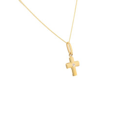E11090-Anhanger-Kreuz-mit-Kette-mit-Zirkonia-585-Gold-seitlich