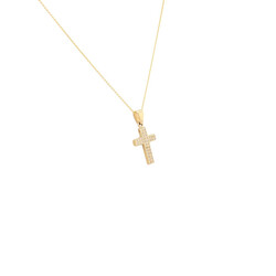 E11092-Anhanger-Kreuz-mit-Kette-mit-Zirkonia-585-Gold-seitlich1