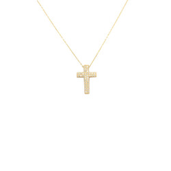 E11093-Anhanger-Kreuz-mit-Kette-mit-Zirkonia-585-Gold-frontal1