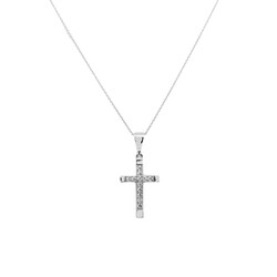 E11095-Anhanger-Kreuz-mit-Kette-mit-Zirkonia-585-Gold-frontal