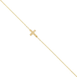 E11102-Armband-Kreuz-585-Gelbgold