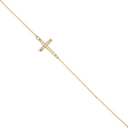 E11128-Armband-Kreuz-585-Gold-mit-Zirkonia-diagonal