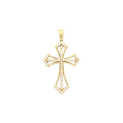 E11197-Anhanger-Kreuz-mit-Zirkonia-585-Gold