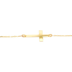 E11540-Armband-Kreuz-und-Mutter-Maria-585-Gelbgold-Kreuz