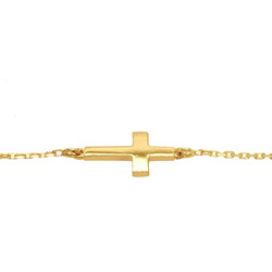 E11541-Armband-Kreuz-585-Gelbgold-detail