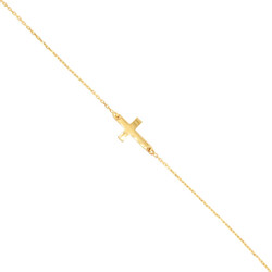 E11541-Armband-Kreuz-585-Gelbgold-diagonal