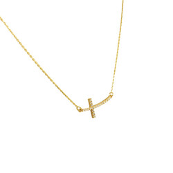 E11542-Anhanger-geschwungenes-Kreuz-mit-Kette-585-Gold-frontal-seitlich