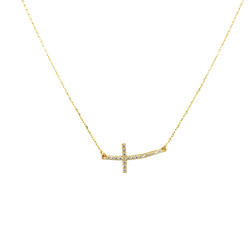 E11542-Anhanger-geschwungenes-Kreuz-mit-Kette-585-Gold-frontal1
