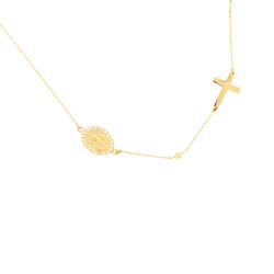 E11544-Kette-Kreuz-und-Mutter-Maria-mit-Zirkonia-585-Gold-seitlich