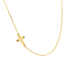 E11545-Kette-mit-Kreuz-klein-585-Gold-seitlich
