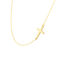 E11546-Kette-mit-Kreuz-medium-585-Gold-seitlich
