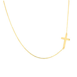 E11546-Kette-mit-Kreuz-medium-585-Gold-frontal