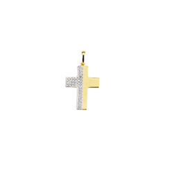 E11638-Anhanger-Kreuz-585-Gold-mit-Zirkonia