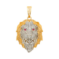 Anhanger-Lowenkopf-585-Gold-mit-Rubinaugen-107152