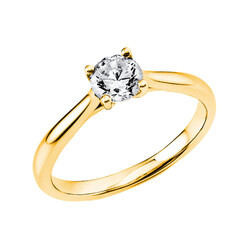 Solitaire-Ring-0-50ct-750-Gelbgold-Lupenrein-E11907