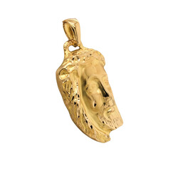 Jesus-Kopf-585-Gold-Anhaenger-seitlich