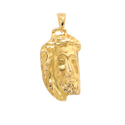Jesus-Kopf-585-Gold-Anhaenger-frontal