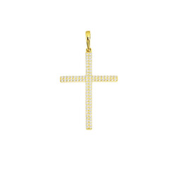 E12013-Grosser-Anhaenger-Kreuz-585-Gold-mit-Zirkonia