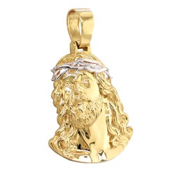 E11639_585_Gold_Jesus_Kopf_XXL_bicolor_seitlich