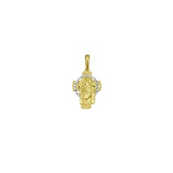 E12399_Anhaenger_Kreuz_mit_Jesusgesicht_585_Gold
