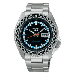 Seiko-5-Sports-Special-Edition-Checker-Flag-Herrenuhr-mit-schwarzem-Zifferblatt